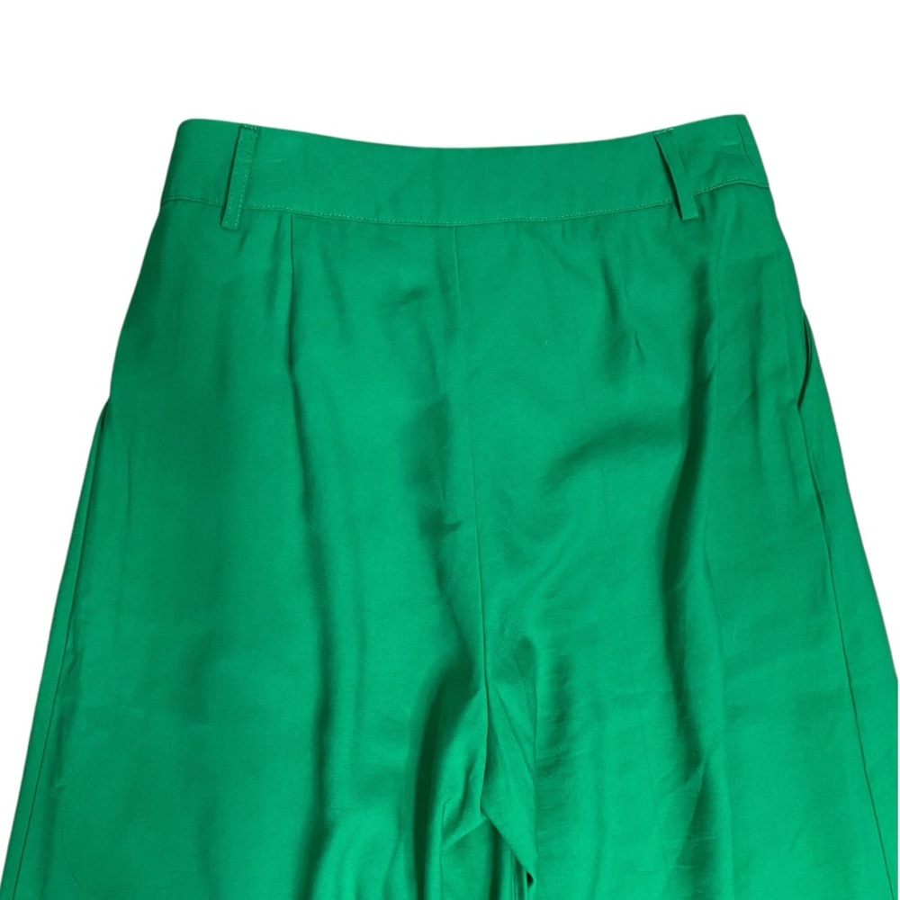 Revolve SNDYS Hills Tailored Green Wide Leg High Waist Pleat Trouser Pant Sz 4 - Picture 11 of 15